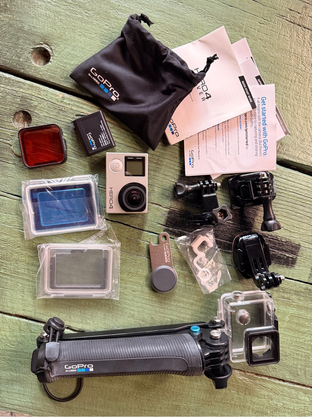 GoPro HERO4 Silver Action Camera Bundle in Silver and Black
